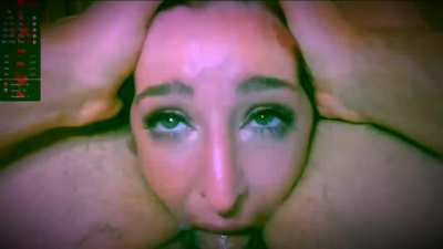 Deep in her throat