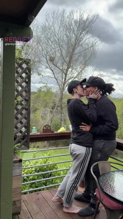 Cute enby smooches