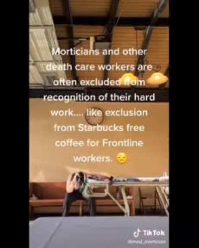 Death care workers want free Starbucks