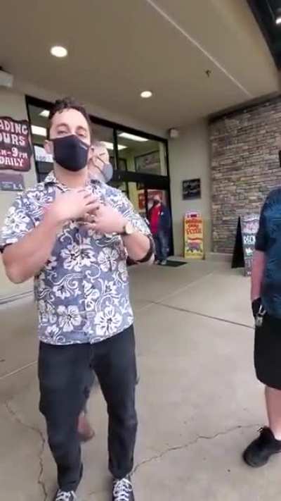 Trader Joe's manager rejecting entitled anti-masker Karens