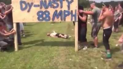 HMFT after I try to smash through a wood board while riding a bike