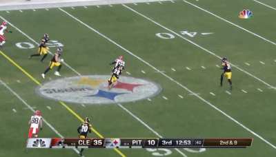 [Highlight] Baker Mayfield yells &ldquo;GOT EM&rdquo; after getting the Steelers to jump offsides