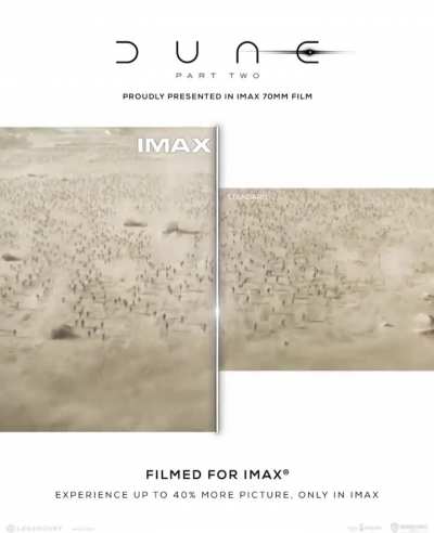 Another DUNE - Part Two 1.43:1 IMAX comparison