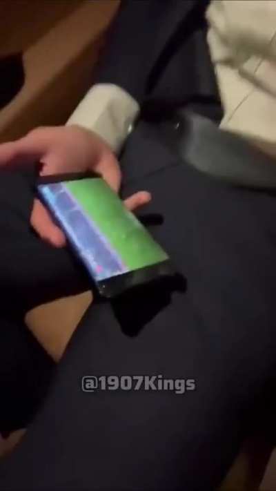 Dusan Tadic watching Fenerbah&ccedil;e match in a car