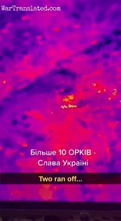 UA drone directs squad as they destroy Russian dugout full of soldiers- multiple KIA (translated footage)
