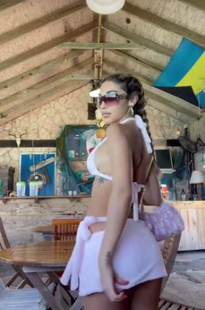 Showing off the bikini fit