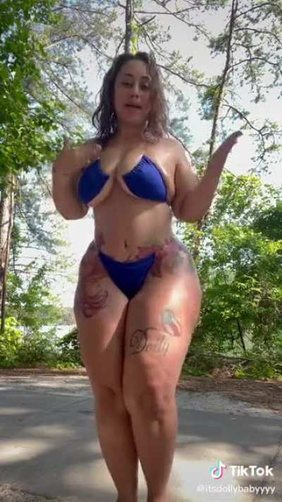 Blue bikini