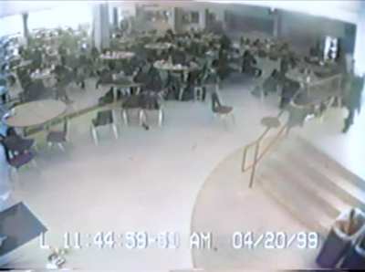 Columbine High School cafeteria CCTV footage