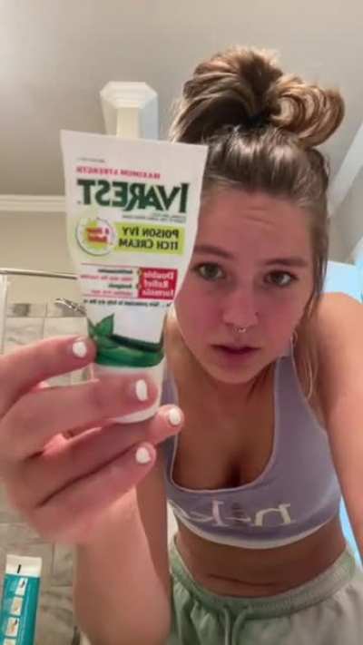 showing off her delicious poison ivy