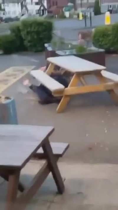 Attempted table throwing at my local boozer (not my video)