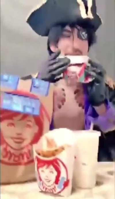 Pirate Majima reviews the Krabby Patty meal from Wendy&rsquo;s 