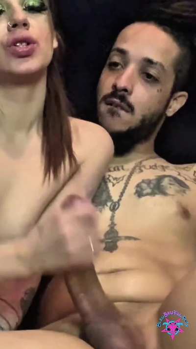 GIVING HIM A NICE HANDJOB &hellip; BEING SLUTTY &amp;amp; STROKING HIS BIG MEAT