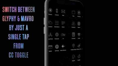 [Update] Glyphy &times; Mavro v1.2 has been pushed to Packix! This update brings 23 new icons, 10 new CC toggles, slider knobs, music controls for Prysm/stock CC, NC, Quart and the Music app as well as a few small fixes! Oh, and it&rsquo;s FREE!
