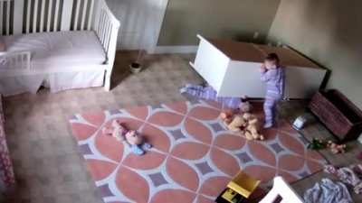 Trapped Beneath A Fallen Dresser
