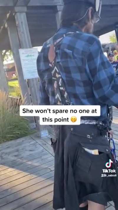 Crazy racist lady. Actual cringe.