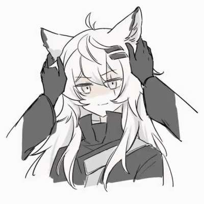 Lappland's floofable ears by Kaleka