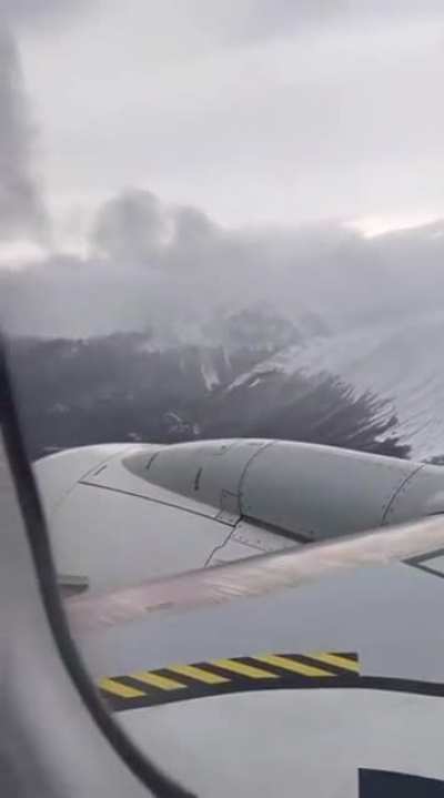 Flying over the mountains (sound on)