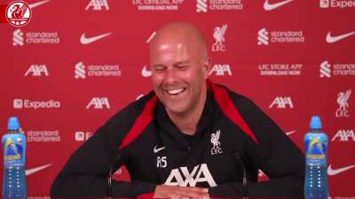Arne Slot when asked about working on transfers in his press conference: &ldquo;Did you not see the videos of me (this week).&rdquo;