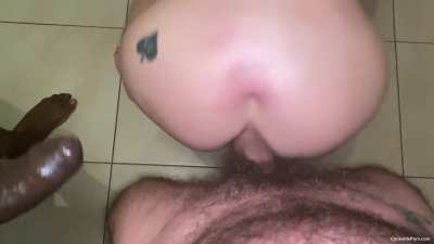 Boyfriend goes sloppy seconds after BBC anal