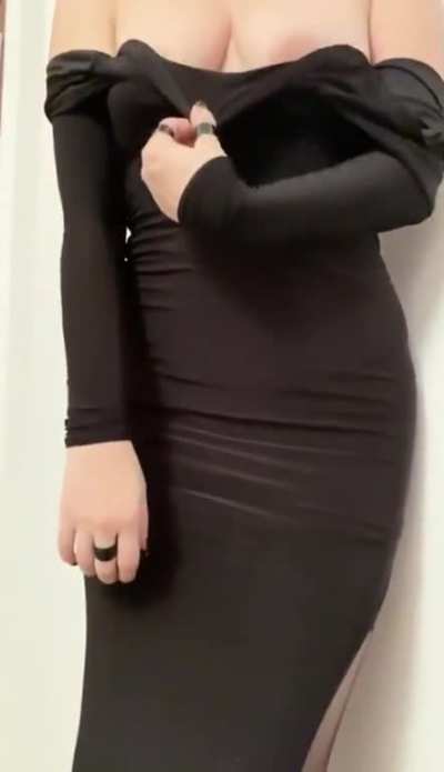 Peeling off my dress