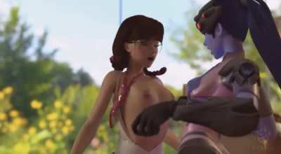D.va Chocked By A Cock