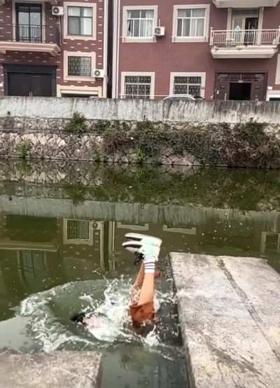 To jump across to the other side 