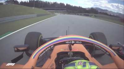 Everyone gangsta until Norris hears the words &ldquo;Last two laps, Scenario 7&rdquo;. Norris last two laps onboard, 2020 Syrian GP.