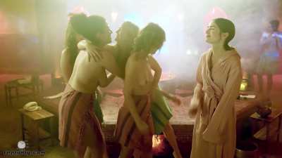 Camille Razat (and others) in Emily in Paris