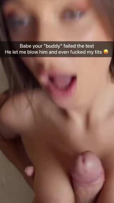 Slut GF does a "loyalty test" on your friend