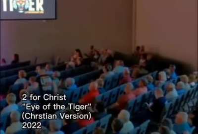 THIS exists, just so you know 🤣 Eye of the Tiger for Christians.
