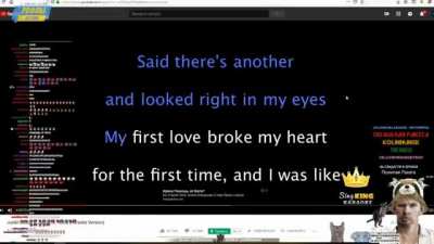 Russian streamer sings baby by Justin Bieber