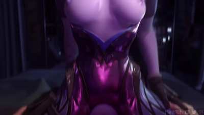 Widowmaker bounces up and down on your cock (sound on)