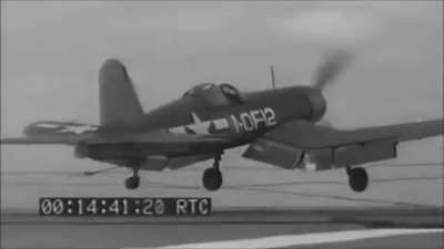 F4U Corsair carrier crash