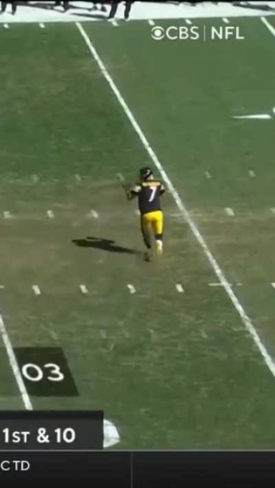 Big Ben showing off his rejuvenated athleticism on Sunday