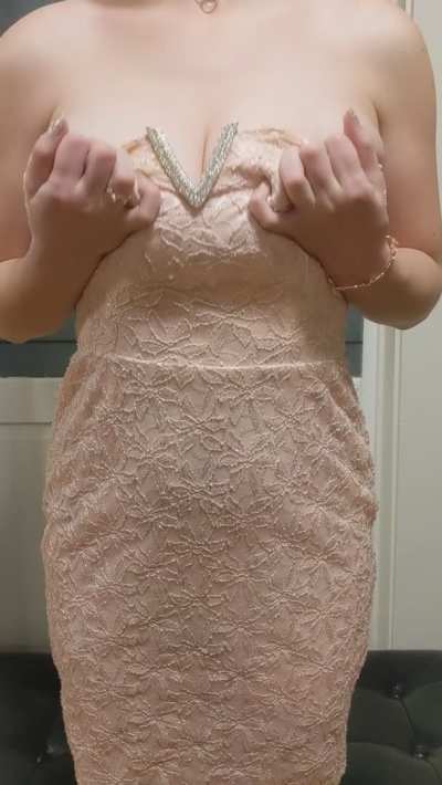 I'm not too sure the [f]ront of this dress is going to do a good job holding in my titties tonight. But I don't mind! [OC]