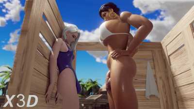 Pharah &amp;amp; Ashe, (X3D) [Overwatch]