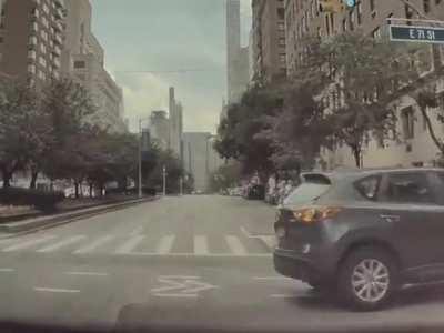 Apparently red lights are just suggestions in NYC...