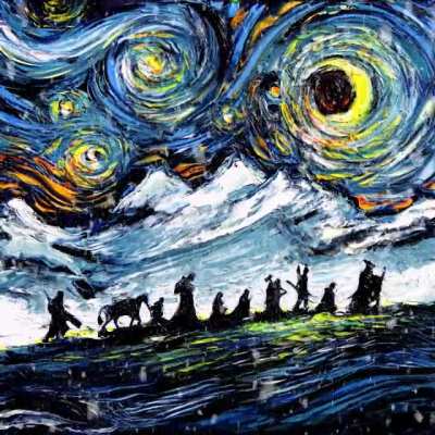 I animated my painting, van Gogh Never Met The Fellowship