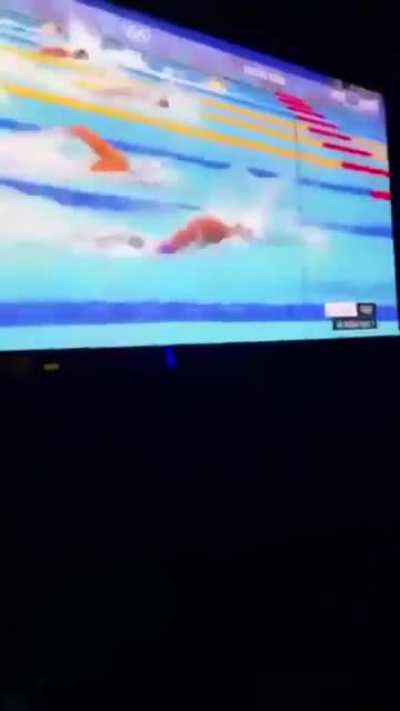 Tunisian teenager Ahmed Hafnaoui&rsquo;s family watch as he takes gold in the 400m men's freestyle final in the 2020 Tokyo Olympics
