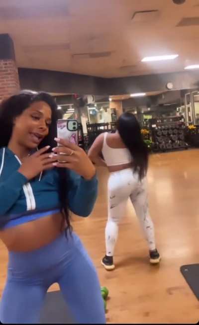 In the gym 