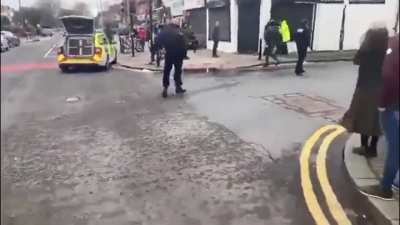 Cafe owner in Manchester gets physical with cops who arrest him due to breaking Covid breach.