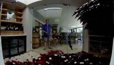 I feel so bad for him. RIP wine cellar.