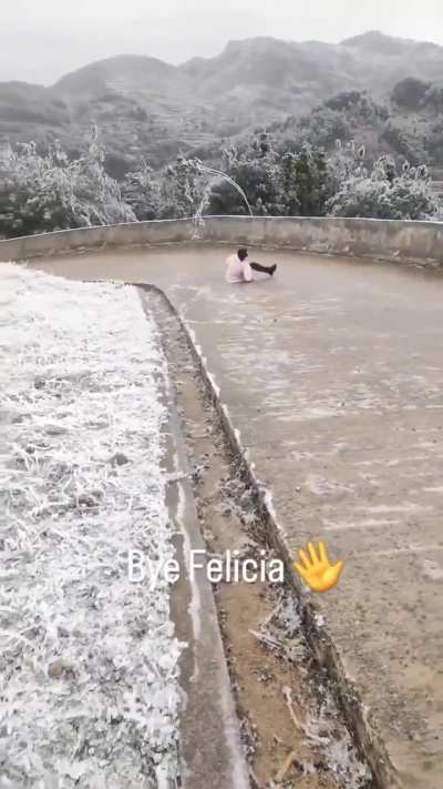 to cross an icy road
