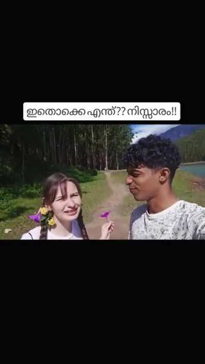 Polish girl being taught her Indian boyfriend's mother tongue. IMWF
