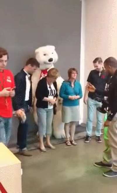 This guy loves his job