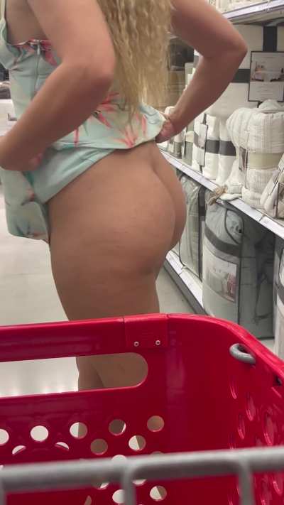 I totally forgot my titties were still out when I turned around to flash my ass…