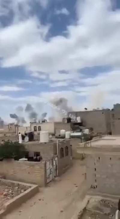 Another angle of Israel attack on Yemen