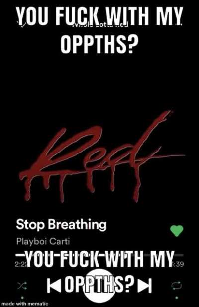 Carti got a lithsp?