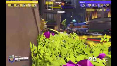I just lost a comp game because enemy Mercy was contesting the payload from a bush