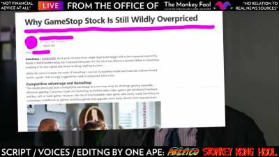 ❗&ldquo;The Monkey Fool&rdquo;❗ 🤡: A Parody on How Bullsh!t FUD Campaigns Are Made for GameStop 😹 A Professional GME Meme All By Me For You This Sunday ❤️